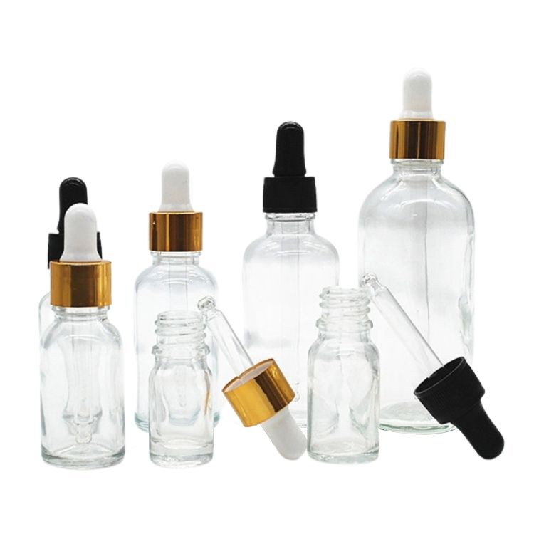 Clear Glass Bottle For Dropper Ybj Cosmetic Packaging Manufacturer