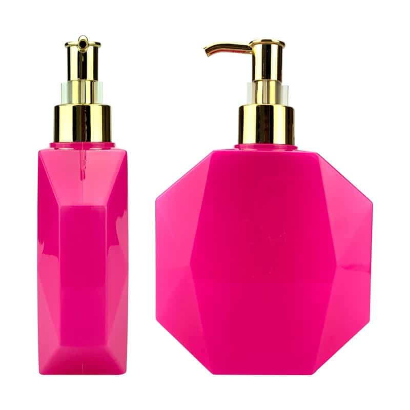 Diamond Dark Pink Shampoo Bottle Ybj Packaging Manufacturing