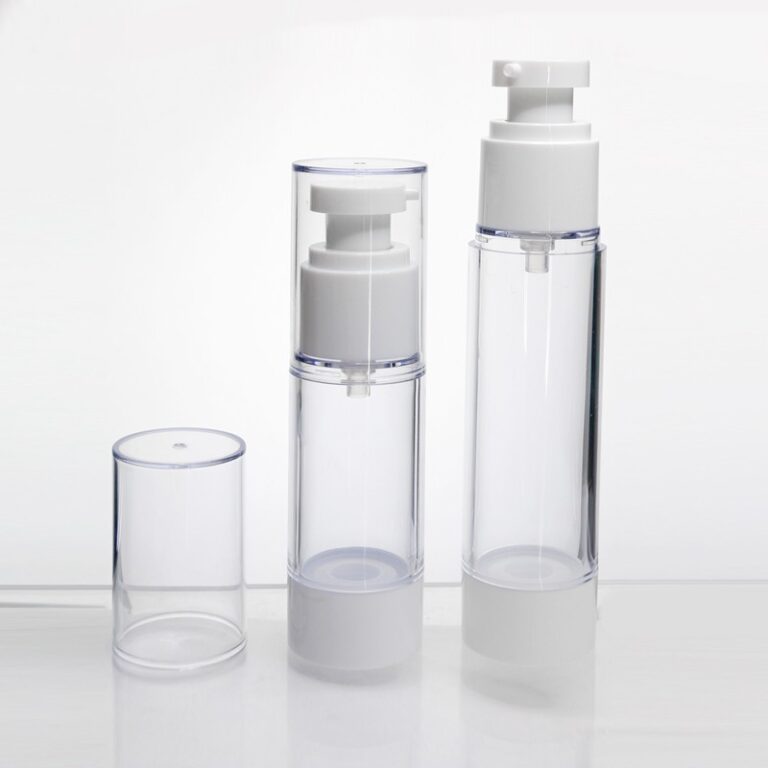 Clear Airless Pump Bottle YBJ Cosmetic Packaging Manufacturer