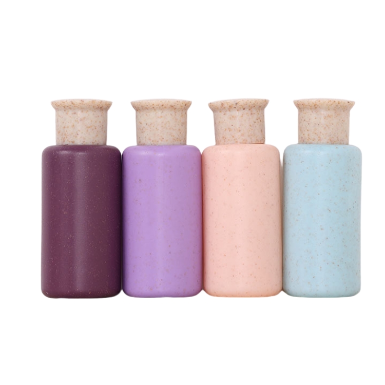 Colored Biodegradable Wheat Staw Bottles With Flip Cap Ybj Cosmetic