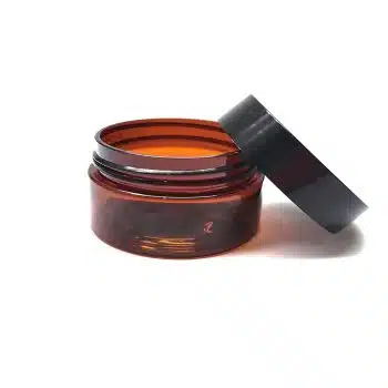 1 oz Amber Plastic Cosmetic Jars