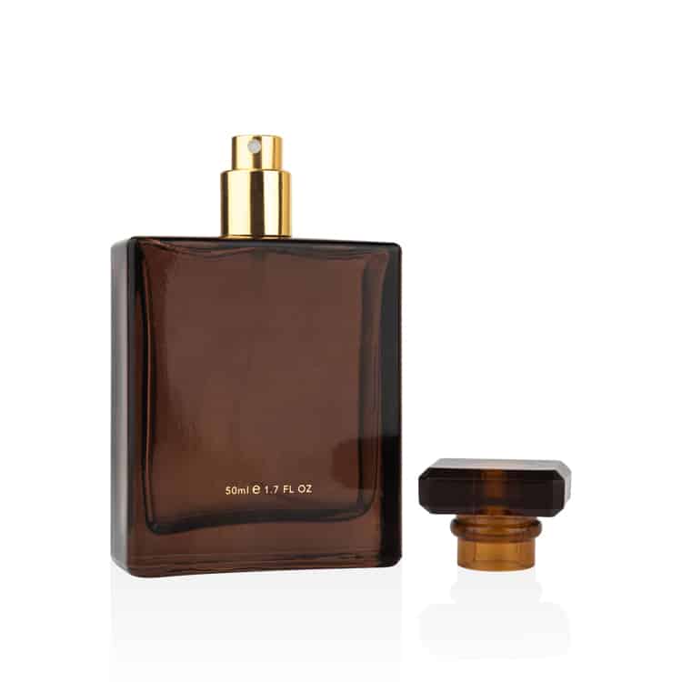 amber perfume bottle with sprayer - YBJ Cosmetic Packaging Manufacturer