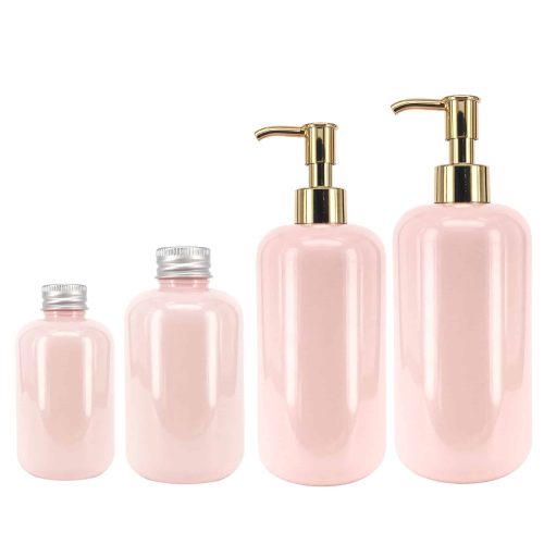 Boston Bottle Pink Shampoo Bottle YBJ Cosmetic Packaging Manufacturer