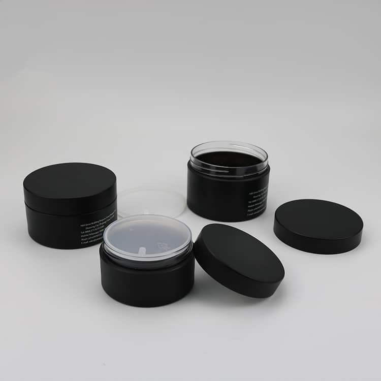 Matt Black Petg Plastic Cream Jar - Ybj Cosmetic Packaging Manufacturer