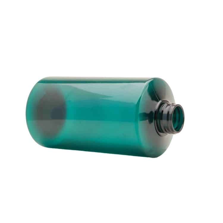 Cylinder Green Shampoo Bottle with pump - YBJ Cosmetic Packaging ...