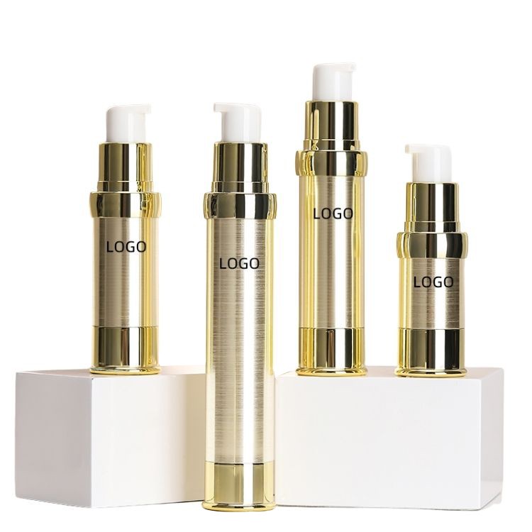 Gold Plastic cosmetic bottle pump - YBJ Cosmetic Packaging Manufacturer