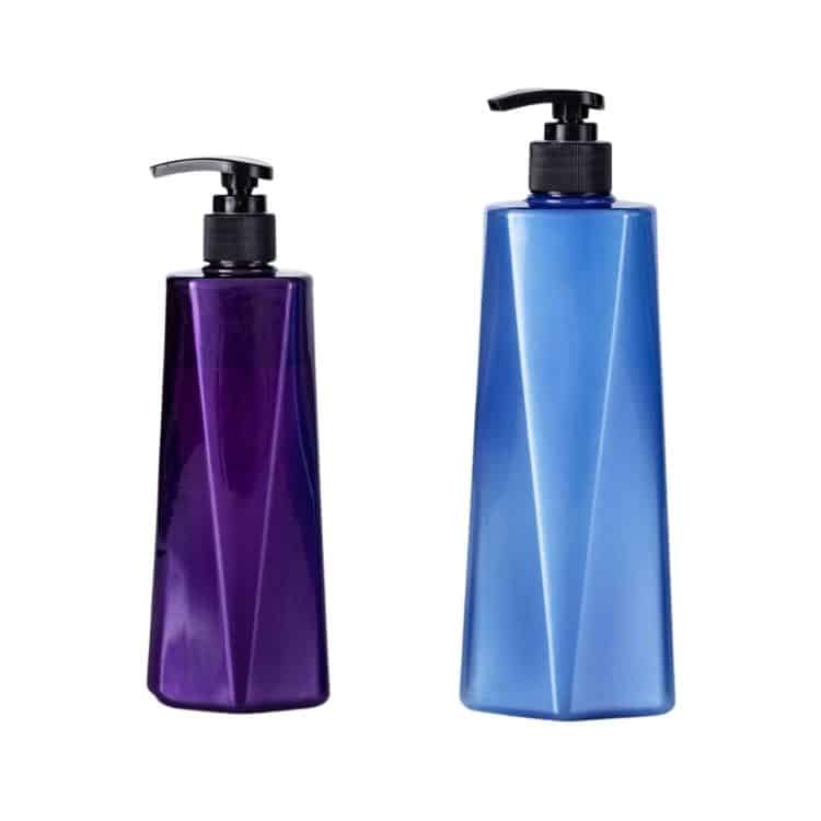 Hexagon Purple Shampoo Bottle Ybj Cosmetic Packaging Manufacturer 9889