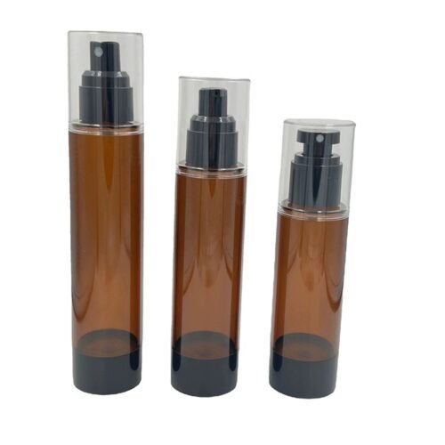 Amber Airless Pump Bottle Ybj Cosmetic Packaging Manufacturer