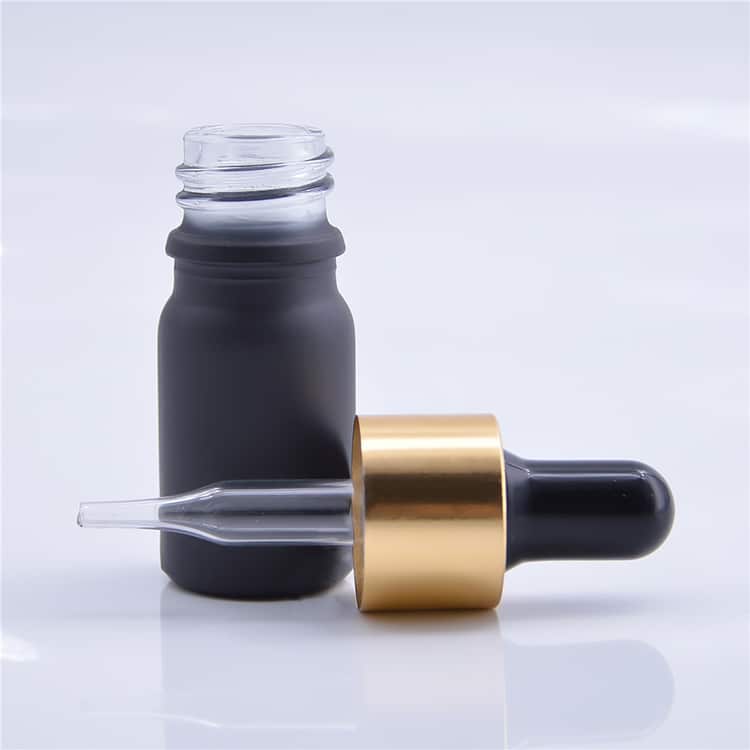 matte black glass dropper bottle - YBJ Cosmetic Packaging Manufacturer