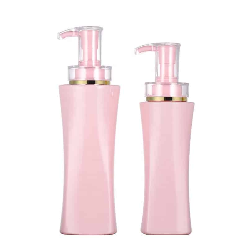 Pink Square Shampoo Bottle YBJ Cosmetic Packaging Manufacturer