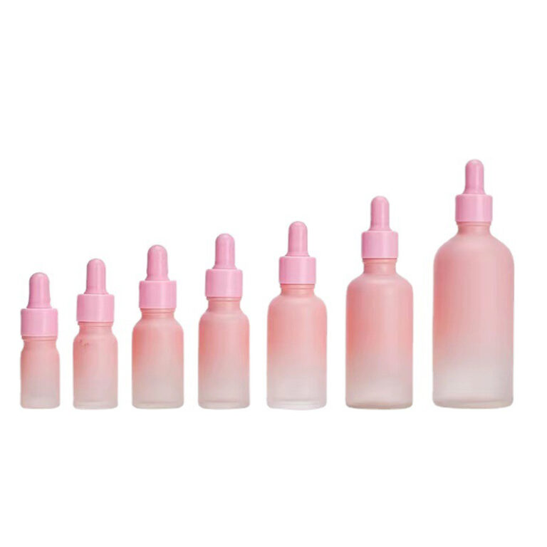 Custom Luxury Pink Dropper Bottles - YBJ Cosmetic Packaging Manufacturer